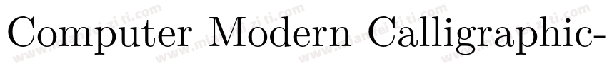 Computer Modern Calligraphic字体转换
